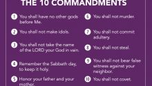 10 Commandments List
