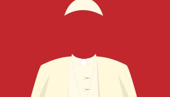 Graphic of a pope's clothing to illustrate the article 