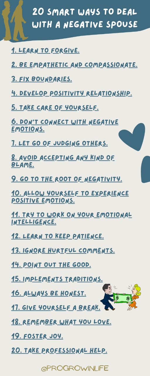 20 smart ways to deal with a negative spouse.