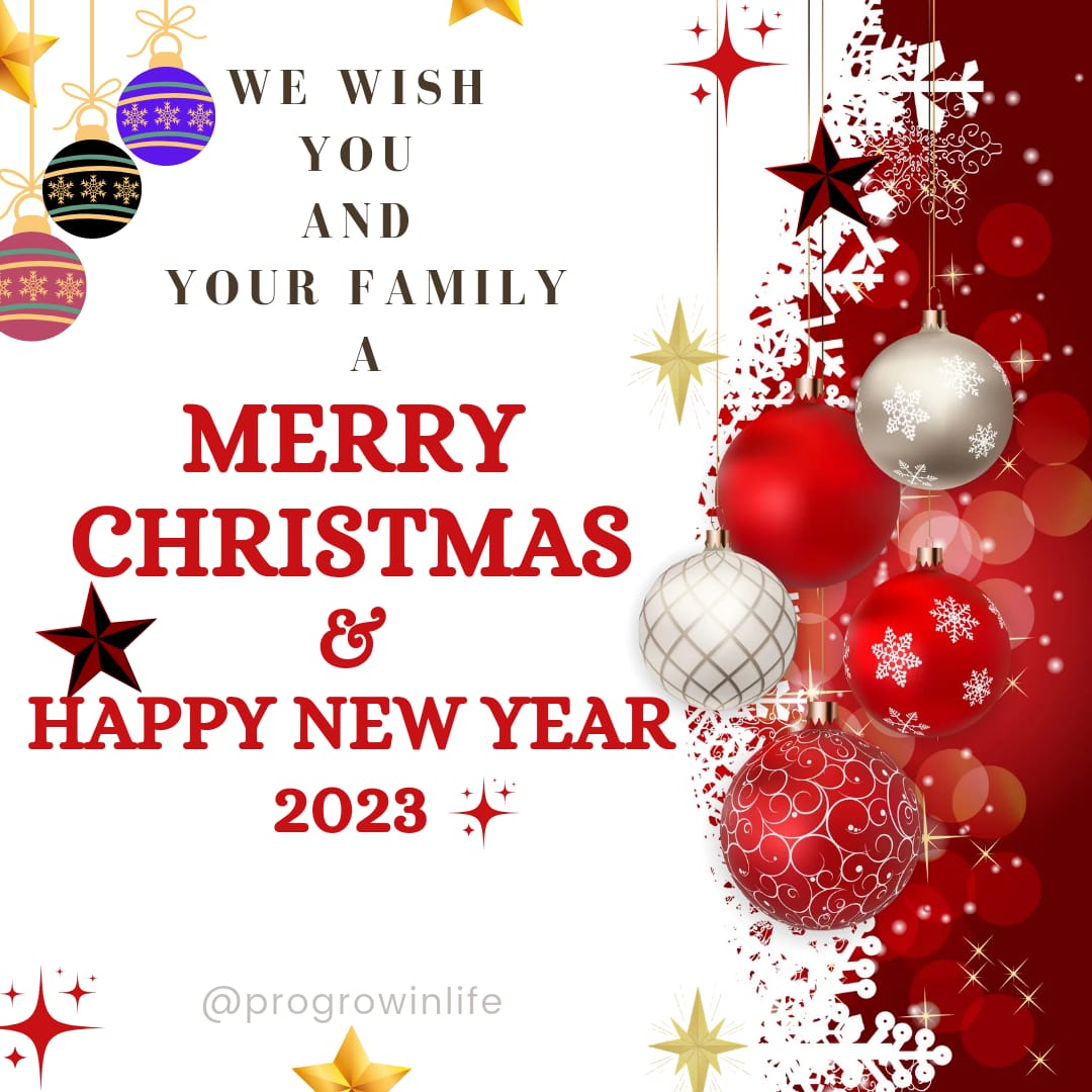 Merry Christmas and happy new year 2023 Wishes Images.