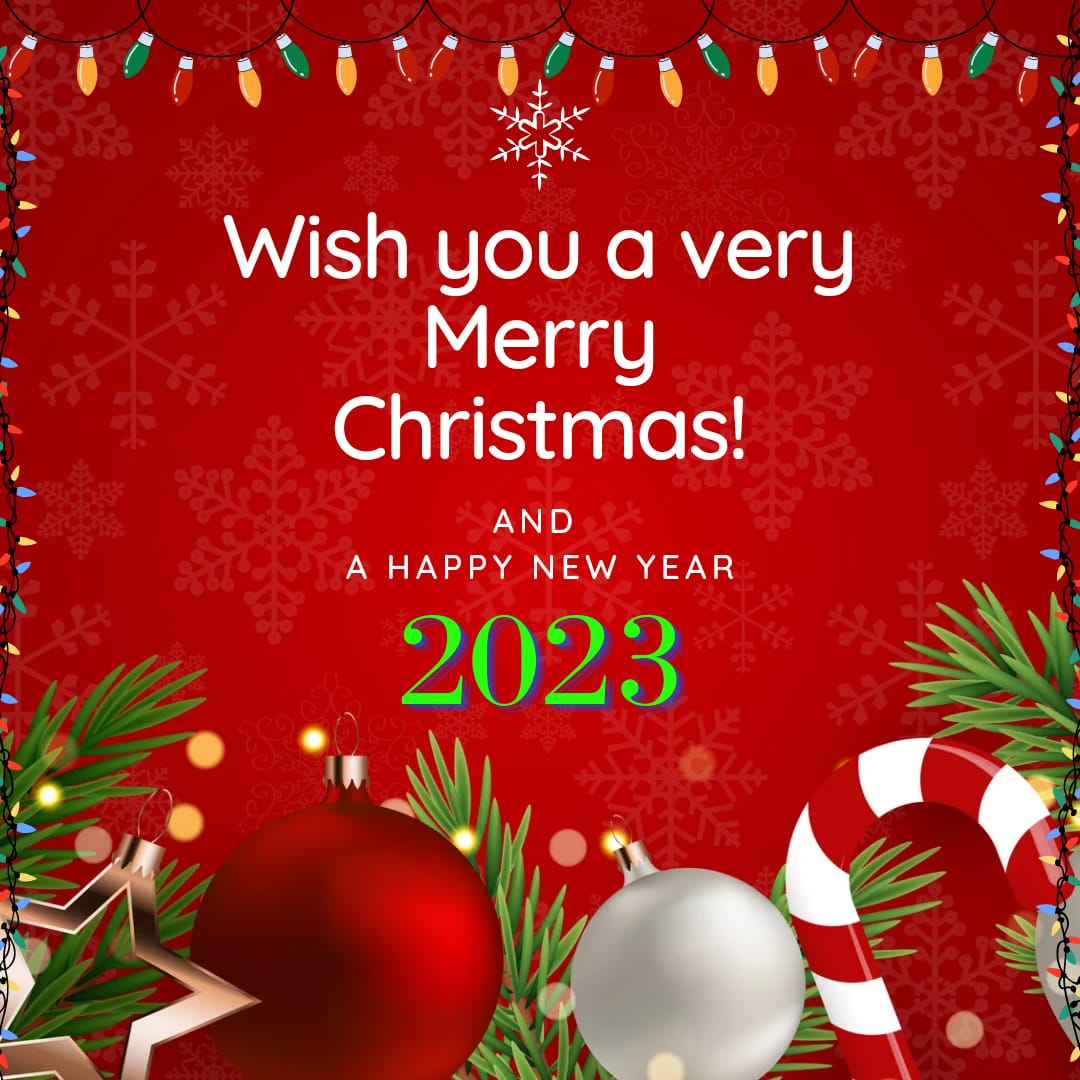Merry Christmas and happy new year 2023 images, cards