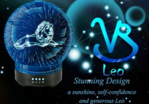 POLENNON Leo Aromatherapy Diffuser Essential Oil Ultrasonic Cool Mist Humidifier & Night Lights