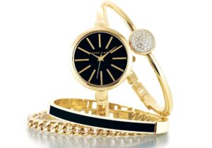 Anne Klein Women's Bangle Watch and Bracelet Set, AK/1470