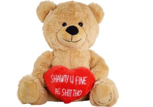 Hollabears Original Shawty U Fine 10" Authentic Teddy Bear - Funny Valentine's Day Plush Gift for The Girlfriend
