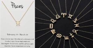Astrology Necklace For Women Jewelry 12 Zodiac Pendant Birthday Gifts