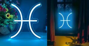 Pisces LED Neon Signs for Wall Decor, Astrology Zodiac Horoscope Neon Lights Beautiful Spiritual Gift