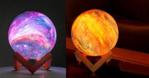 BRIGHTWORLD Moon Lamp Galaxy Lamp 5.9 inch 16 Colors LED 3D Moon Light, Remote & Touch Control Lava Lamp Moon Night Light Gifts for Girls Boys Kids Women Birthday