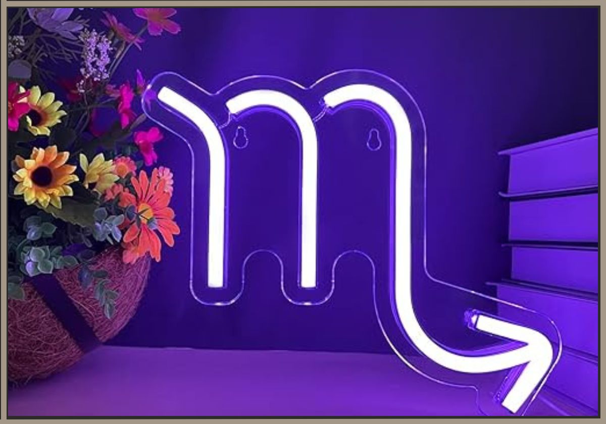 The Zodiac Horoscope Neon Sign, Scorpio LED Neon Signs for Wall Decor, Astrology Zodiac Horoscope Neon Lights Beautiful Spiritual Gift, Birthday Gift, Home Kids Room Decor (Scorpio)